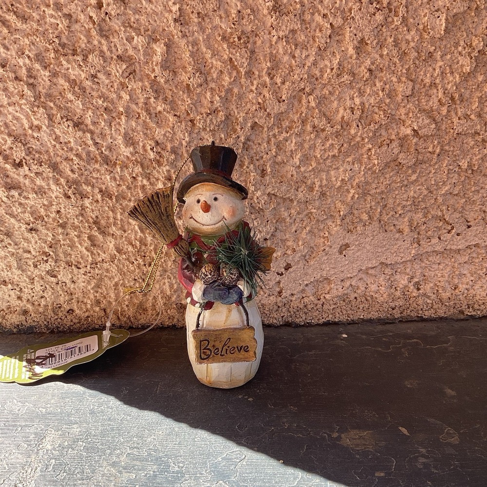 Rustic Snowman Christmas Ornament Farmhouse Holiday Decor